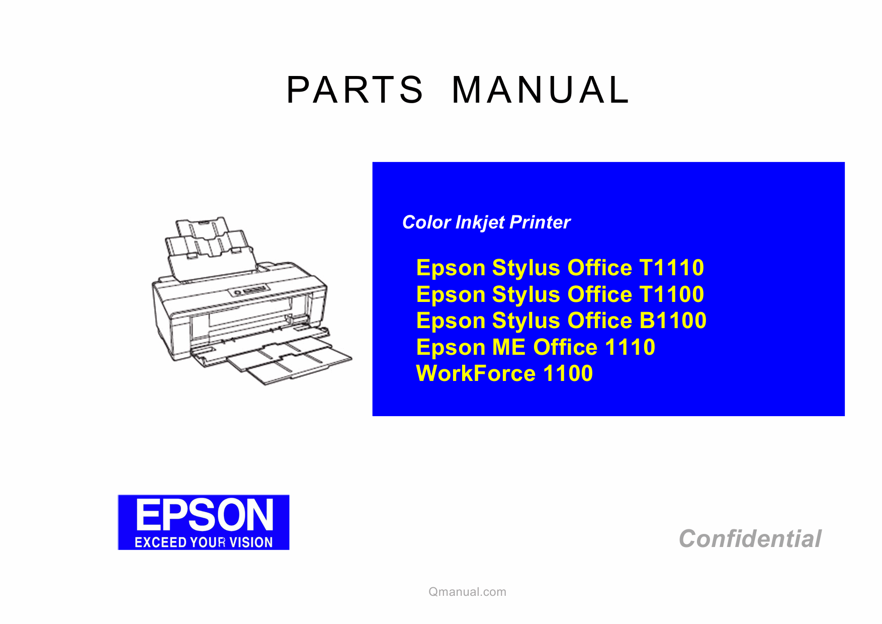 EPSON StylusOffice T1110 T1100 B1100 MEOffice-1100 Parts Manual-1